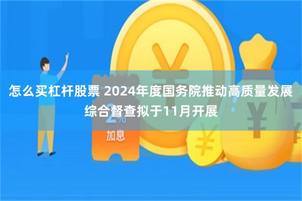 怎么买杠杆股票 2024年度国务院推动高质量发展综合督查