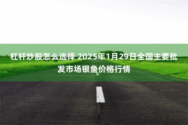 杠杆炒股怎么选择 2025年1月29日全国主要批发市场银鱼价格行情