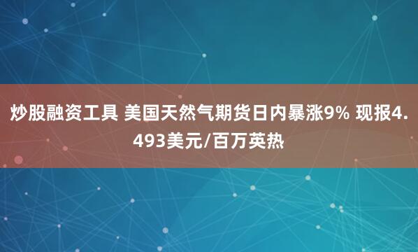 炒股融资工具 美国天然气期货日内暴涨9% 现报4.493美元/百万英热