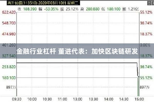 金融行业杠杆 董进代表：加快区块链研发